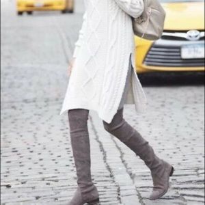 Stuart weitzman grey lowland knee high suede boots